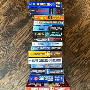 15 Softcover Clive Cussler Book OR YOUR Choice at $1/each